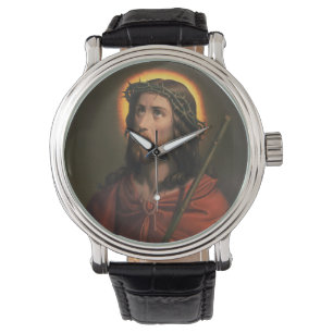 Jesus Christus mit der Krone von Thorns Armbanduhr