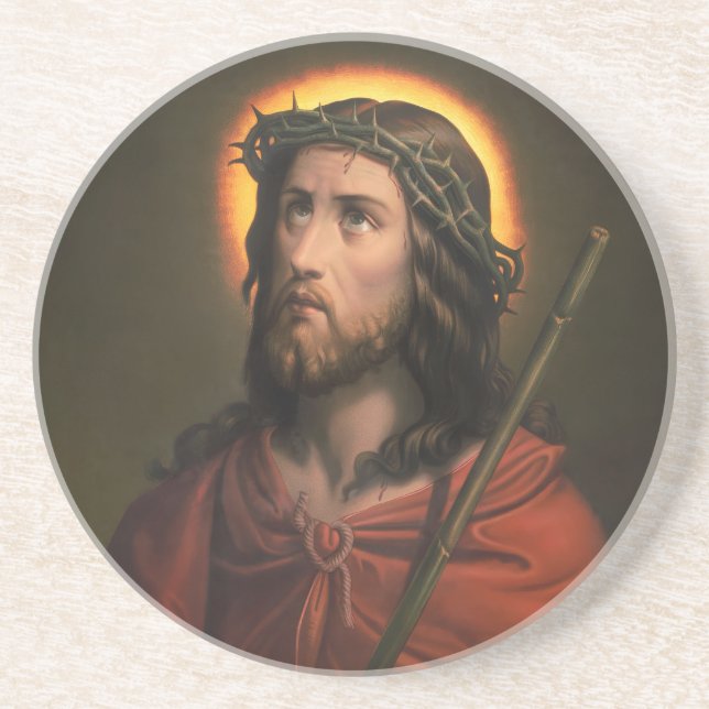 Jesus Christus mit der Krone von Thorns Getränkeuntersetzer (Vorne)