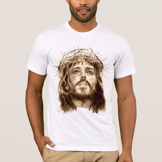 Jesus Christus mit Dornenkrone T-Shirt (Vorderseite)