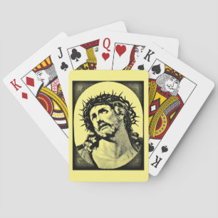 Jesus Christus mit Dornenkrone Vintage religiös Spielkarten