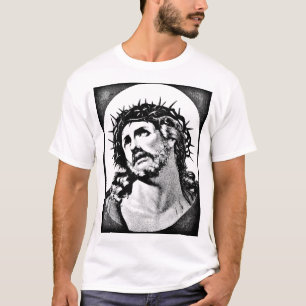 Jesus Christus mit Dornkrone Vintage religiöse  T-Shirt