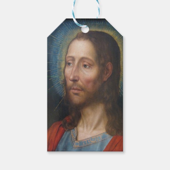Jesus Christus mit einem Golden Halo Geschenkanhänger (Vorderseite)