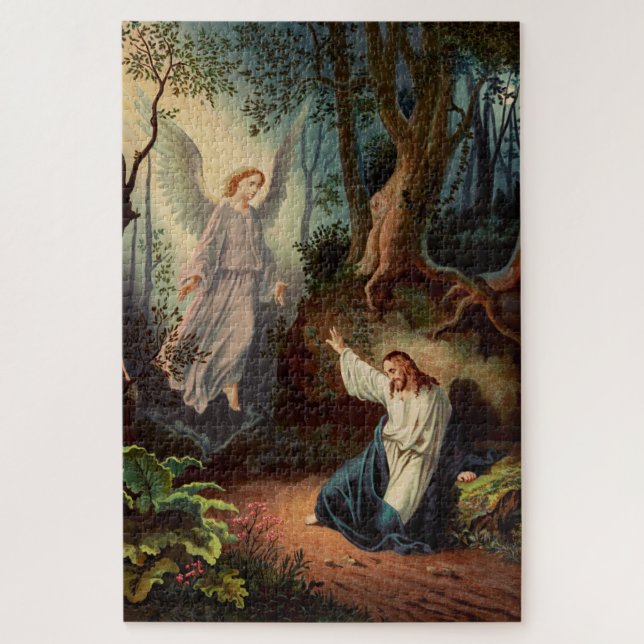 Jesus Christus mit Engel Puzzle (Vertikal)