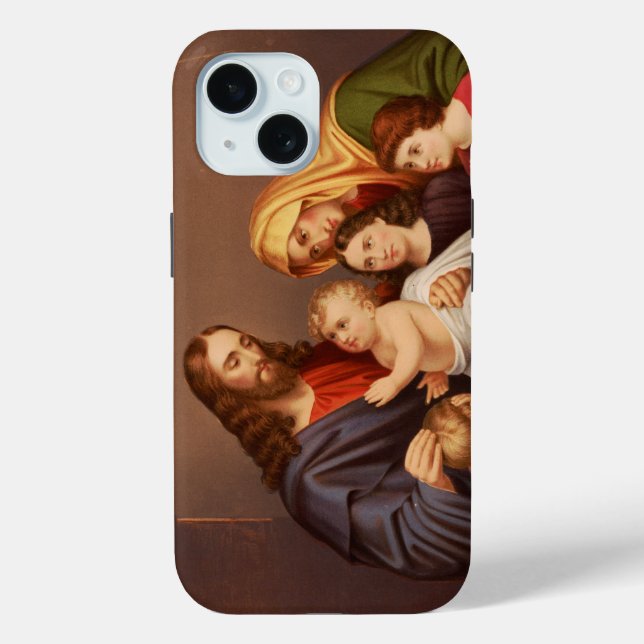 Jesus Christus mit Kindern Premium Fine Art Case-Mate iPhone Hülle (Rückseite)