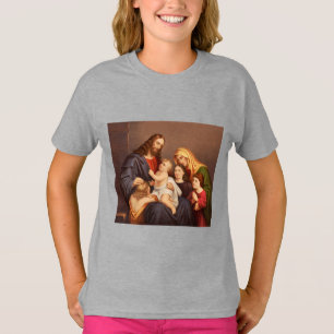 Jesus Christus mit Kindern Premium Fine Art T-Shirt