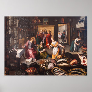 Jesus Christus mit Martha und Mary - Joos Goemaere Poster
