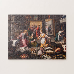 Jesus Christus mit Martha und Mary - Joos Goemaere Puzzle