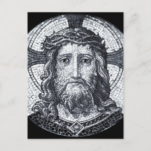 Jesus Christus, Mosaik, Heilige Kirche / Mitgefühl Postkarte