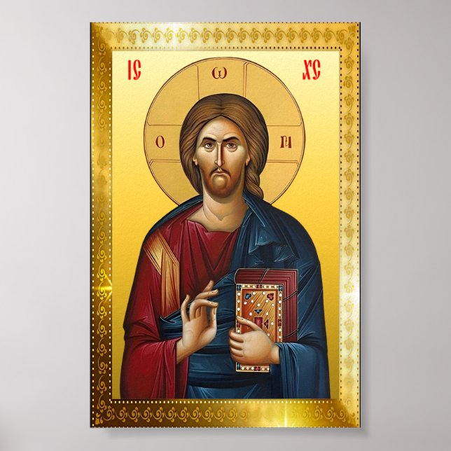 Jesus-Christus-Orthodoxe-Ikone Poster (Vorne)