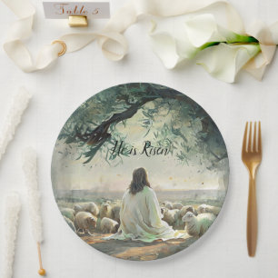 Jesus Christus Ostern katholisch religiös Pappteller