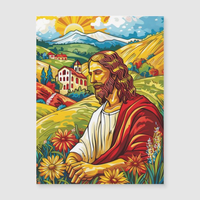 Jesus Christus Osterpuzzle - Christlicher Glaube Magnetkarte (Vorderseite)