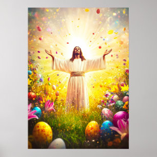 Jesus Christus Osterwiederauferstehung Poster