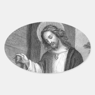 Jesus Christus Ovaler Aufkleber