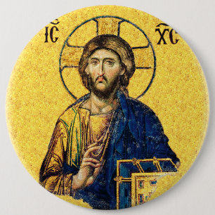 Jesus Christus Pantokrator Button