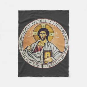 Jesus Christus Pantokrator Byzantinische Ikonen Ku Fleecedecke