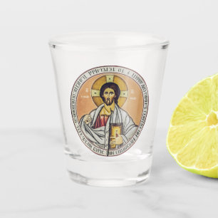 Jesus Christus Pantokrator Byzantinische Ikonen Ku Schnapsglas