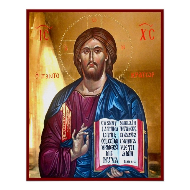Jesus-Christus-Pantokrator-Gemälde Poster (Vorderseite)
