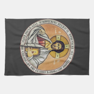 Jesus Christus Pantokrator Kuppel der Kirche Geschirrtuch