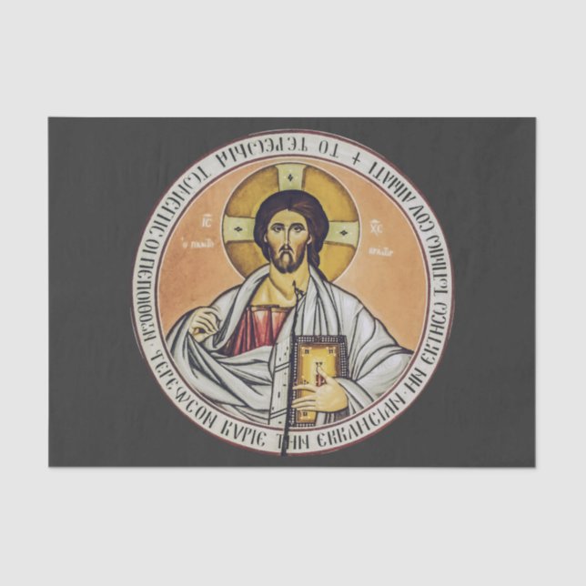 Jesus Christus Pantokrator Kuppel der Kirche Seidenpapier (Vorderseite)