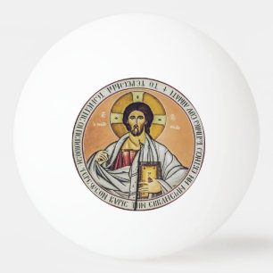 Jesus Christus Pantokrator Kuppel der Kirche Tischtennisball