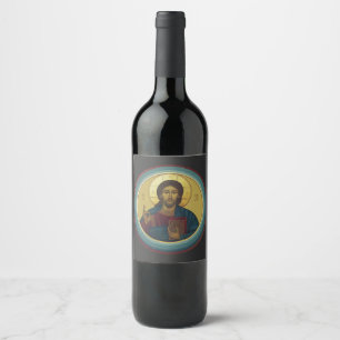 Jesus Christus Pantokrator  Weinetikett