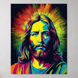 Jesus Christus Pop Kunst - AI Generierte Kunst Poster