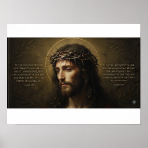 Jesus Christus Portrait Poster Christliche Wandk