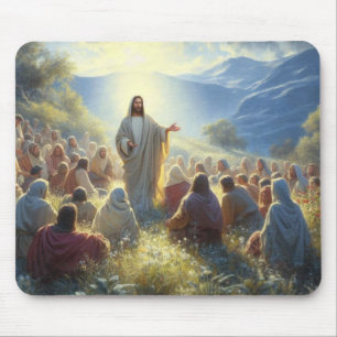 Jesus Christus predigt den Massen Mousepad
