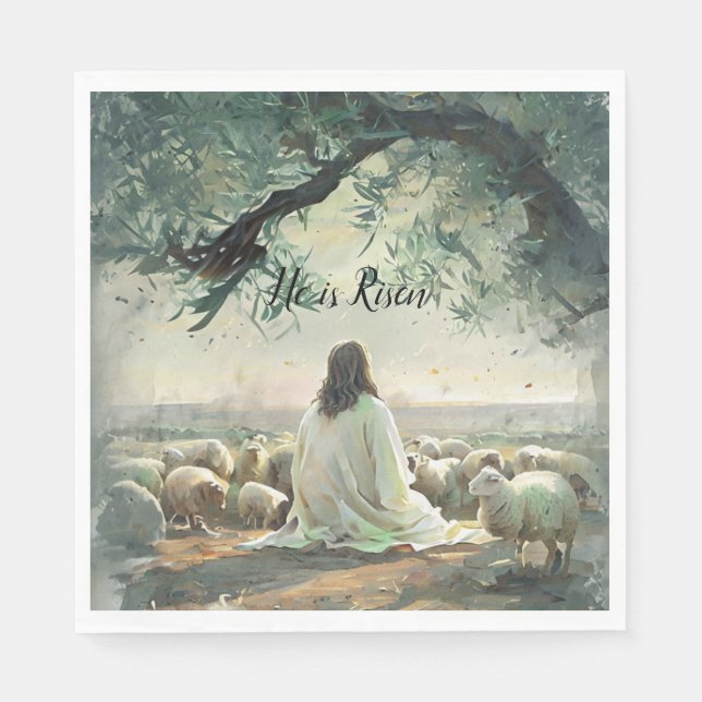 Jesus Christus religiöse Ostern katholisch  Serviette (Vorderseite)