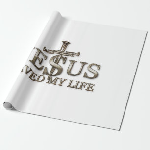 Jesus Christus rettete mein Leben Geschenk für Fra Geschenkpapier