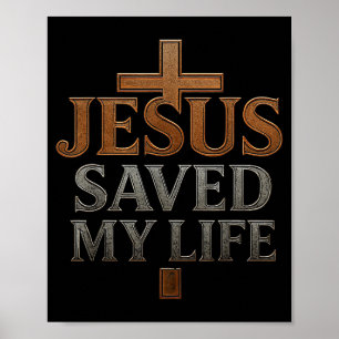 Jesus Christus rettete mein Leben Geschenk für Fra Poster