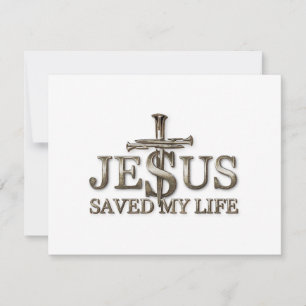 Jesus Christus Rettete mein Lebensgeschenk für Fra Feiertagskarte