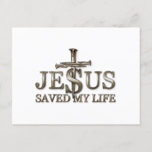 Jesus Christus Rettete mein Lebensgeschenk für Fra Feiertagspostkarte