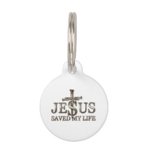 Jesus Christus Rettete mein Lebensgeschenk für Fra Haustiermarke