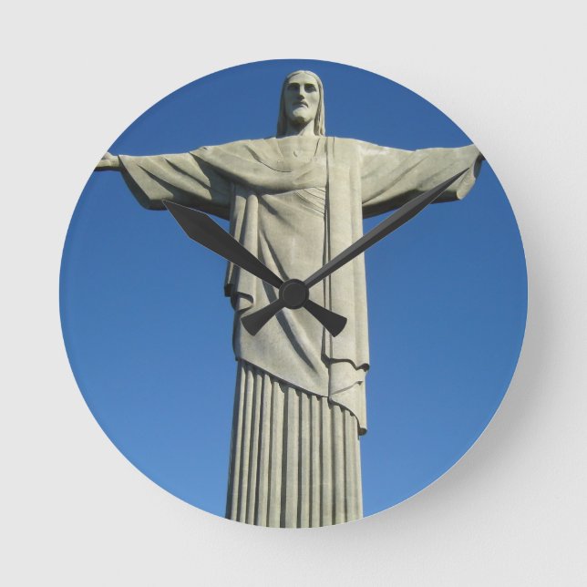 Jesus Christus Runde Wanduhr (Vorderseite)