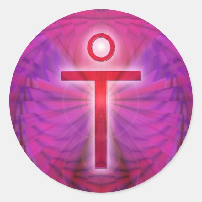 Jesus Christus Runder Aufkleber (Vorderseite)