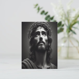 Jesus Christus sanfter Blick der Barmherzigkeit Postkarte