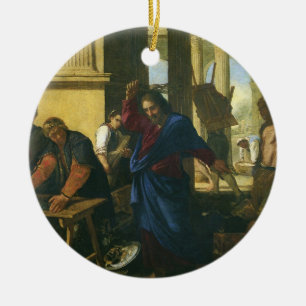 Jesus Christus - Säuberung des Tempels Keramik Ornament
