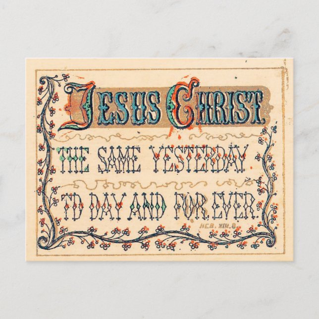 Jesus Christus - Schriften Postkarte (Vorderseite)