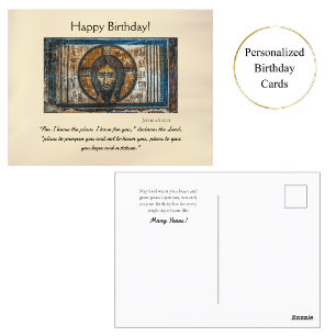 Jesus Christus Schweißtuch Orthodoxe Geburtstag    Postkarte