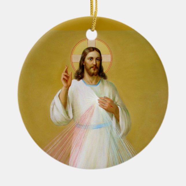 Jesus Christus segnen Keramik Ornament (Vorne)