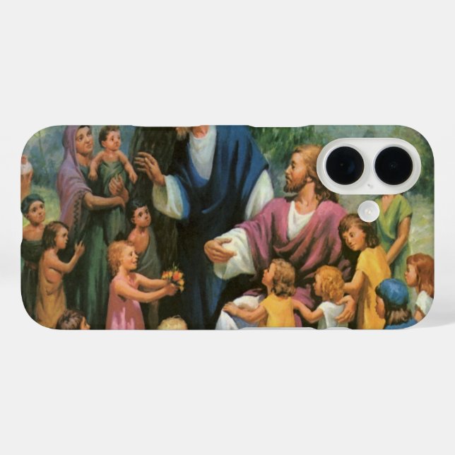 Jesus Christus segnet Kinder, Vintage Religion Case-Mate iPhone Hülle (Rückseite (Horizontal))
