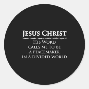 Jesus Christus, sein Wort ruft mich dazu auf, ein Runder Aufkleber