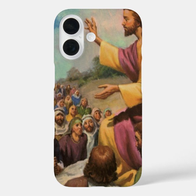 Jesus Christus Sermon auf dem Berg, Vintage Religi Case-Mate iPhone Hülle (Rückseite)