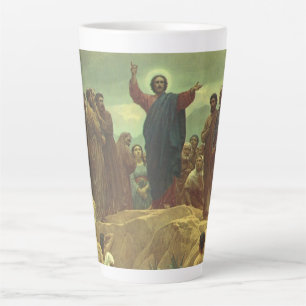 Jesus Christus Sermon auf dem Berg, Vintage Religi Milchtasse