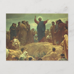 Jesus Christus Sermon auf dem Berg, Vintage Religi Postkarte