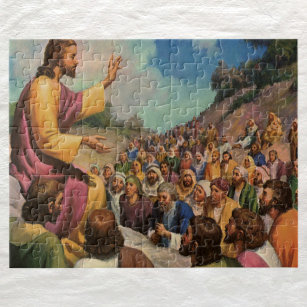 Jesus Christus Sermon auf dem Berg, Vintage Religi Puzzle
