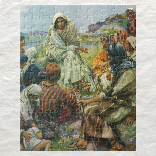 Jesus Christus Sermon auf dem Berg, Vintage Religi Puzzle