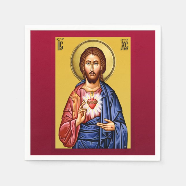 Jesus Christus Sohn Gottes neu Serviette (Vorderseite)