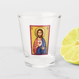 Jesus Christus Sohn Gottes neuer rot Schnapsglas